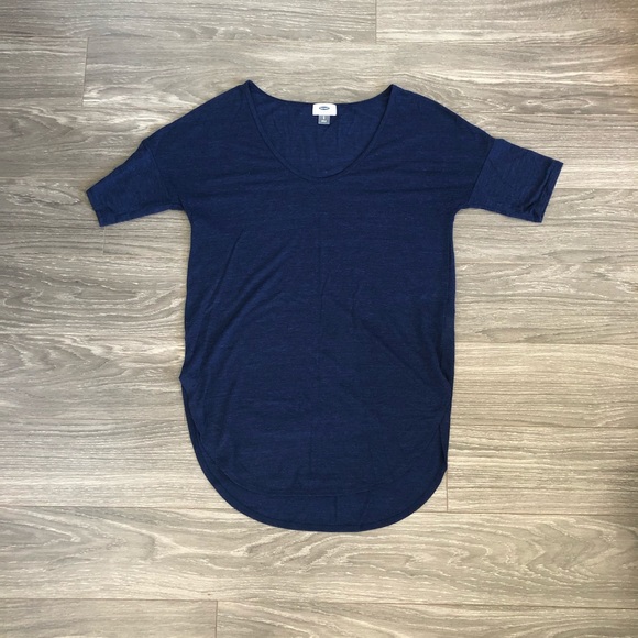 NWOT Navy Blue Long T-Shirt - Picture 3 of 4